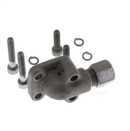 LK 35 Codo Brida de bomba Fundición maleable con 10L (M16x1,5)