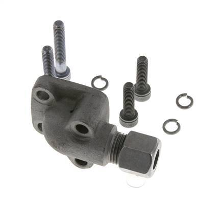 LK 35 Codo Brida de bomba Fundición maleable con 10L (M16x1,5)