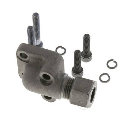 LK 35 Codo Brida de bomba Fundición maleable con 12L (M18x1,5)