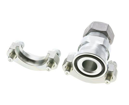 Brida SAE de 1-1/4'' 3000 PSI de acero con 28L (M36x2) ISO 6162-1