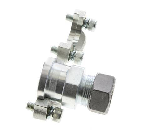 Brida SAE de 1-1/4'' 3000 PSI de acero con 28L (M36x2) ISO 6162-1