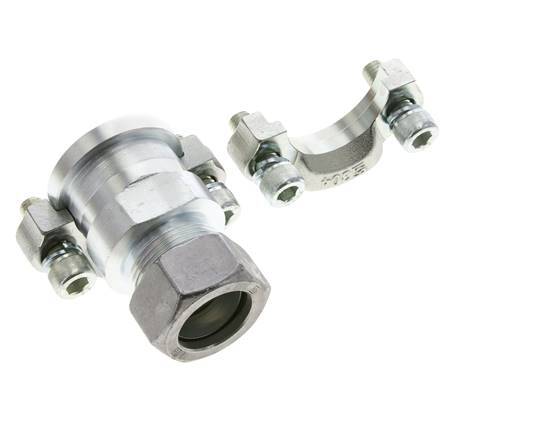 Brida SAE de 1-1/4'' 3000 PSI de acero con 28L (M36x2) ISO 6162-1