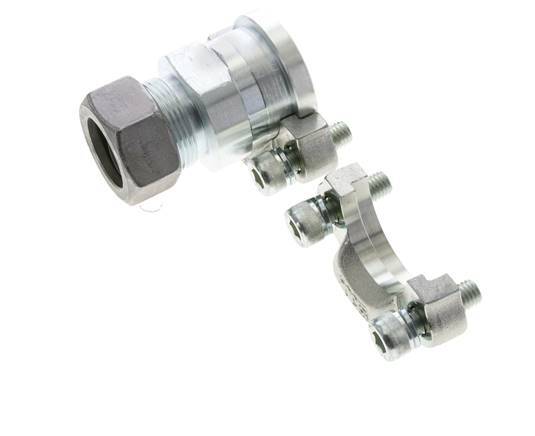 Brida SAE de 1-1/4'' 3000 PSI de acero con 28L (M36x2) ISO 6162-1