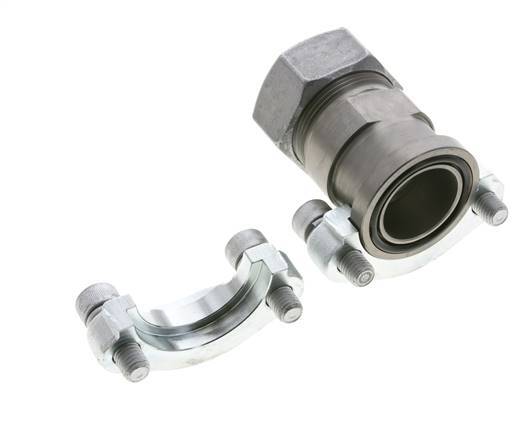 Brida SAE de 1-1/4'' 3000 PSI de acero con 35L (M45x2) ISO 6162-1
