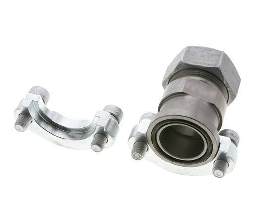 Brida SAE de 1-1/4'' 3000 PSI de acero con 35L (M45x2) ISO 6162-1