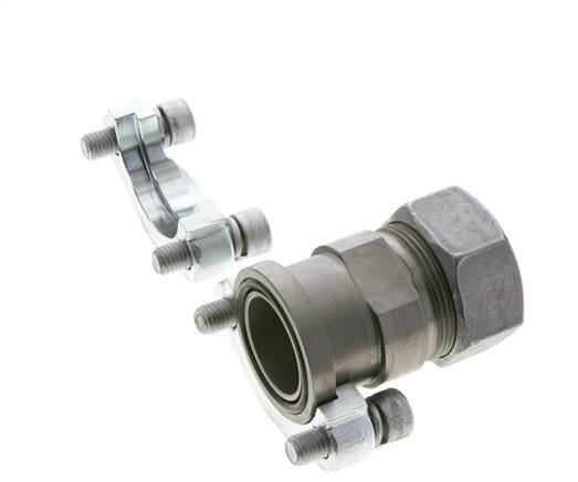 Brida SAE de 1-1/4'' 3000 PSI de acero con 35L (M45x2) ISO 6162-1