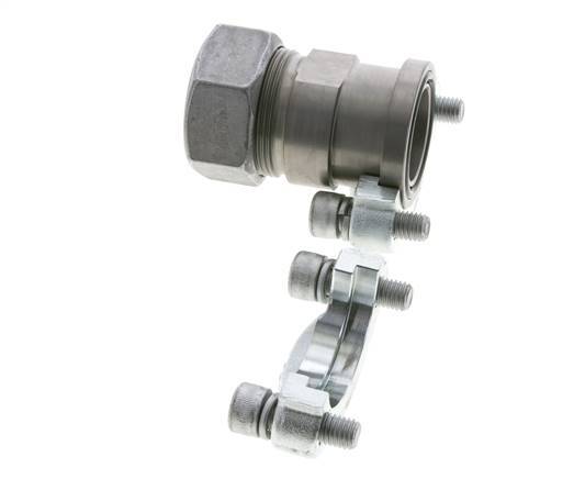 Brida SAE de 1-1/4'' 3000 PSI de acero con 35L (M45x2) ISO 6162-1