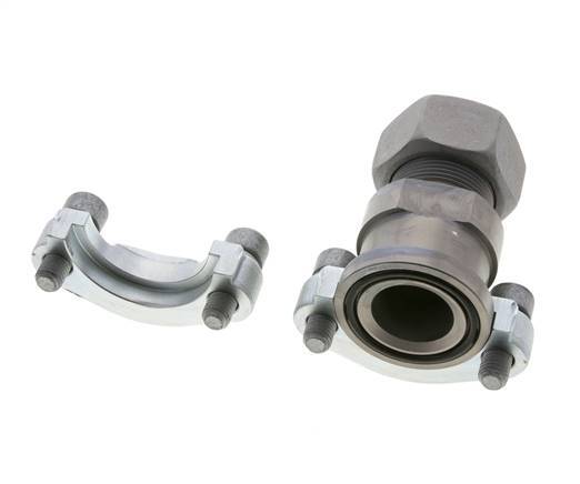 Brida SAE de 1-1/4'' 3000 PSI de acero con 25S (M36x2) ISO 6162-1