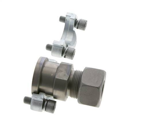 Brida SAE de 1-1/4'' 3000 PSI de acero con 25S (M36x2) ISO 6162-1