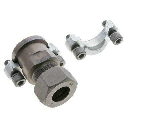 Brida SAE de 1-1/4'' 3000 PSI de acero con 25S (M36x2) ISO 6162-1