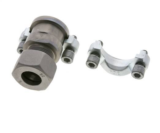 Brida SAE de 1-1/4'' 3000 PSI de acero con 25S (M36x2) ISO 6162-1
