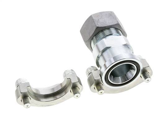 Brida SAE de 1-1/4'' 3000 PSI de acero con 30S (M42x2) ISO 6162-1