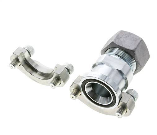 Brida SAE de 1-1/4'' 3000 PSI de acero con 30S (M42x2) ISO 6162-1