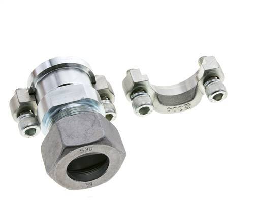 Brida SAE de 1-1/4'' 3000 PSI de acero con 30S (M42x2) ISO 6162-1