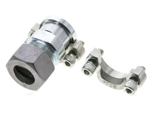 Brida SAE de 1-1/4'' 3000 PSI de acero con 30S (M42x2) ISO 6162-1