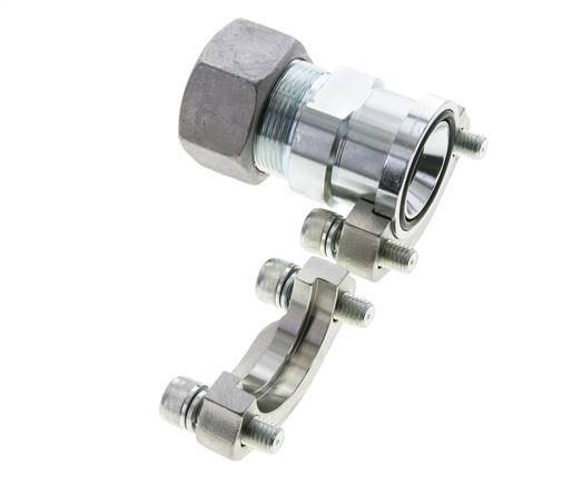 Brida SAE de 1-1/4'' 3000 PSI de acero con 30S (M42x2) ISO 6162-1