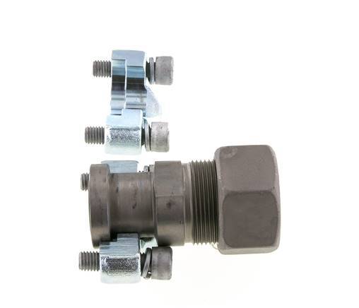 Brida 3/4'' SAE 6000 PSI de acero con 30S (M42x2) ISO 6162-2