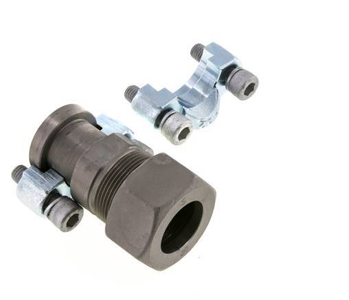 Brida 3/4'' SAE 6000 PSI de acero con 30S (M42x2) ISO 6162-2