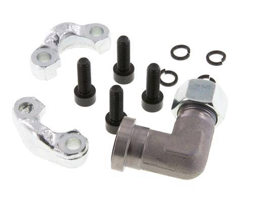 Codo de 1/2'' Brida SAE 3000 PSI Acero con 15L (M22x1.5) ISO 6162-1