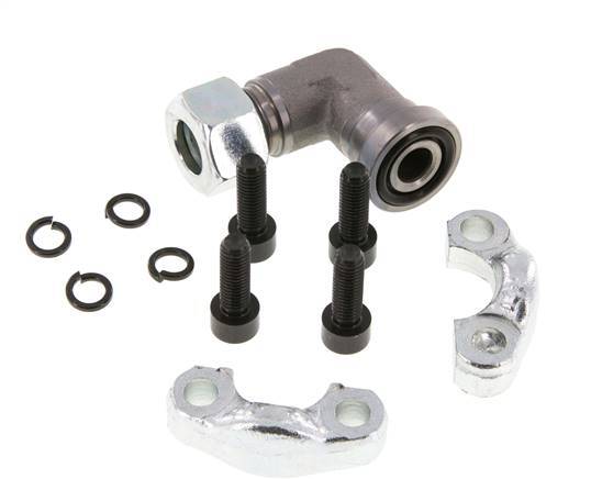Codo de 1/2'' Brida SAE 3000 PSI Acero con 15L (M22x1.5) ISO 6162-1