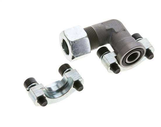 Codo de 1/2'' Brida SAE 3000 PSI Acero con 16S (M24x1,5) ISO 6162-1