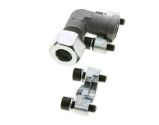 Codo de 1/2'' Brida SAE 3000 PSI Acero con 16S (M24x1,5) ISO 6162-1