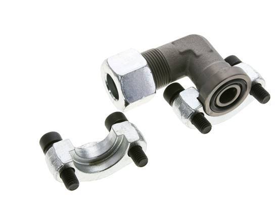 Codo de 1/2'' Brida SAE 6000 PSI Acero con 16S (M24x1.5) ISO 6162-2
