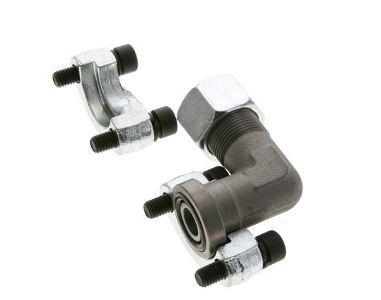 Codo de 1/2'' Brida SAE 6000 PSI Acero con 16S (M24x1.5) ISO 6162-2