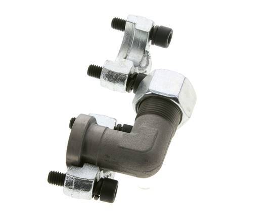 Codo de 1/2'' Brida SAE 6000 PSI Acero con 16S (M24x1.5) ISO 6162-2