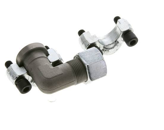 Codo de 1/2'' Brida SAE 6000 PSI Acero con 16S (M24x1.5) ISO 6162-2
