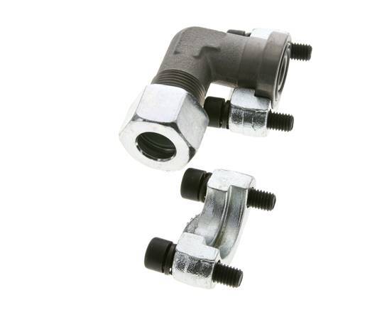 Codo de 1/2'' Brida SAE 6000 PSI Acero con 16S (M24x1.5) ISO 6162-2