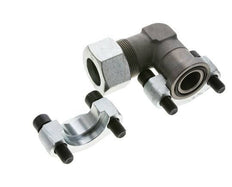 Codo de 1'' Brida SAE 6000 PSI Acero con 30S (M42x2) ISO 6162-2