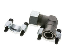 Codo de 1'' Brida SAE 6000 PSI Acero con 30S (M42x2) ISO 6162-2