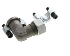 Codo de 1'' Brida SAE 6000 PSI Acero con 30S (M42x2) ISO 6162-2