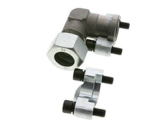 Codo de 1'' Brida SAE 6000 PSI Acero con 30S (M42x2) ISO 6162-2