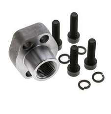 1/2'' Brida SAE 3000 PSI Acero liso con rosca hembra G1/2'' ISO 6162-1