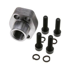 1/2'' Brida SAE 3000 PSI Acero liso con rosca hembra G1/2'' ISO 6162-1