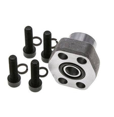 1/2'' Brida SAE 3000 PSI Acero liso con rosca hembra G1/2'' ISO 6162-1