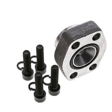 Brida SAE de 1-1/4'' Acero liso 3000 PSI con roscas hembra G3/4'' ISO 6162-1