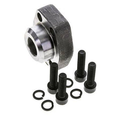 Brida SAE de 1-1/4'' Acero liso 3000 PSI con roscas hembra G3/4'' ISO 6162-1