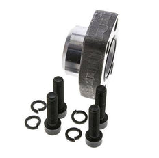 Brida SAE de 1-1/4'' Acero liso 3000 PSI con roscas hembra G3/4'' ISO 6162-1