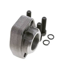 1-1/2'' SAE Flange 3000 PSI Plain Steel with G1-1/4'' Female Threads ISO 6162-1