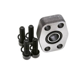 Brida 3/4'' SAE 6000 PSI Acero liso con rosca hembra G3/4'' ISO 6162-2