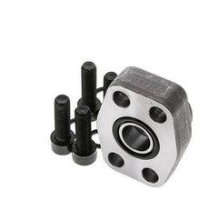 Brida 3/4'' SAE 6000 PSI Acero liso con rosca hembra G3/4'' ISO 6162-2