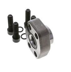 1-1/4'' SAE Flange 6000 PSI Plain Steel with G1'' Female Threads ISO 6162-2