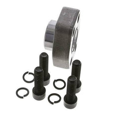 1-1/4'' SAE Flange 6000 PSI Plain Steel with G1'' Female Threads ISO 6162-2