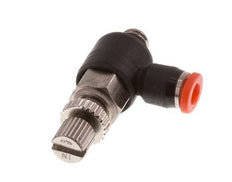 Silenciador de control de flujo Codo de entrada de medidor 3 mm - M5 Latón/PBT