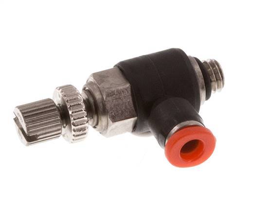 Silenciador de control de flujo Codo de entrada de medidor 3 mm - M5 Latón/PBT