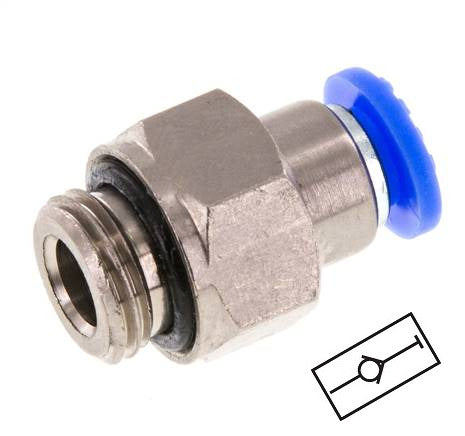 Racor rápido de 6 mm y G1/8'' macho con cierre automático de latón/PBT 0-10bar (0-145psi) [2 piezas]