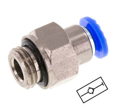 Racor rápido de 6 mm y G1/8'' macho con cierre automático de latón/PBT 0-10bar (0-145psi) [2 piezas]